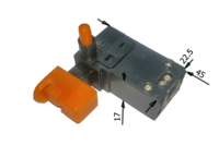Выключатель (157) для перфораторов и лобзиков  с фиксатором и рег. оборотов