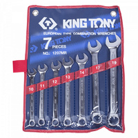 Набор комбинированных ключей KING TONY 10-19 мм 7 предметов 1207MR
