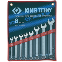 Набор комбинированных ключей KING TONY 10-22 мм 8 предметов 1208MR