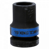 Головка торцевая глубокая ударная четырехгранная 1", 19 мм, футорочная KING TONY 853419M