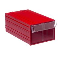 Пластиковый короб Стелла-техник С-2-красный-прозрачный 140х250х100мм