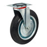 Колесо поворотное Стелла-техник 4001-250 диаметр 250 мм, грузоподъемность 210 кг, резина, металл (4001-250)