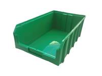 Пластиковый ящик Стелла-техник V-3-К3-зеленый , 342х207х143мм, комплект 3 штуки