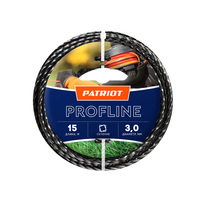 Леска PATRIOT Profline D 3,0 мм L 15 м (скрученный квадрат, черный) 300-15-5 на пластиковой обойме PATRIOT 805402211 