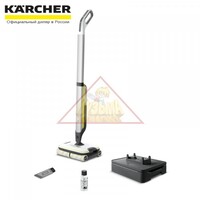 Электрошвабра Karcher FC7 Cordless, влажная уборка, 4 режима работы, 4 ролика, аккумулятор