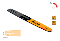 Шина для цепных пил Standard 455 L 8 F  Rezer