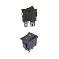 Переключатель KCD1-104/4p черный (362ч) 6A 250V 10A 125V, арт. 362ч