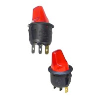 Переключатель KCD1-201/CBN 220v красный (360к) 6A 250V 10A 125V, арт. 360к