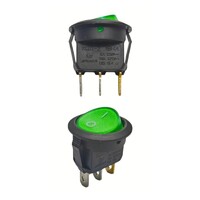 Переключатель KCD1-204/3P зеленый (363з) 6A 250V 10A 125V, арт. 363з