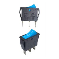 Переключатель KCD3-101/D нейтраль синий (361с) 16A 250V 20A 125V, арт. 361с