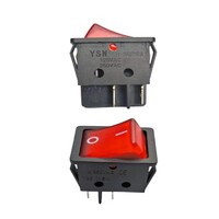 Переключатель KCD4-101/4PN красный (355к) 16A 250V 20A 125V, арт. 355к