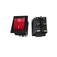 Переключатель KCD4-101/6PN красный (356к) 16A 250V 20A 125V, арт. 356к