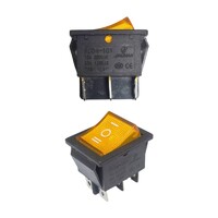 Переключатель KCD4-101/DN 220v нейтраль желтый (365ж) 16A 250V 20A 125V, арт. 365ж