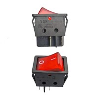 Переключатель KCD4-201/N 25A красный (355к-25А), арт. 355к-25А