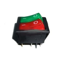 Переключатель KCD4-202/N 220V красный/зеленый (369кз) 16A 250V 20A 125V, арт. 369кз