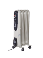 Радиатор масляный Ресанта ОМПТ-7А, белый, механический, 15 секций